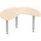 Schäfer Shop Genius Table d'extension PLANOVA ergoSTYLE, 3/4 de cercle, extension à droite ou à gauche, décor érable/alu blanc