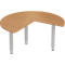 Schäfer Shop Genius Table d'extension PLANOVA ergoSTYLE, 3/4 de cercle, extension à droite ou à gauche, décor hêtre/alu blanc