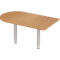 Schäfer Shop Genius Table d'extension PLANOVA ERGOSTYLE, forme arrondie, coloris hêtre/alu blanc 