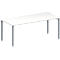 Schäfer Shop Genius Table de réunion MODENA FLEX, hauteur ajustable, en forme de rectangle, 4 pieds avec tubes carrés, l. 1800 x P 800 mm, blanc 