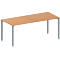 Schäfer Shop Genius Table de réunion MODENA FLEX, hauteur ajustable, en forme de rectangle, 4 pieds avec tubes carrés, l. 1800 x P 800 mm, coloris hêtre 
