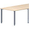 Schäfer Shop Genius Table de réunion MODENA FLEX, hauteur ajustable, en forme de trapèze, 4 pieds avec tubes carrés, l. 1600 x P 800 mm, coloris érable 