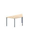 Schäfer Shop Genius Table de réunion MODENA FLEX, hauteur ajustable, en forme de trapèze, 4 pieds en tubes ronds, l. 1600 x P 800 mm, coloris érable 