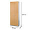 A tall cabinet made of light wood with double doors and metal handles. Dimensions: 800 x 412 x 2143 mm.