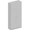 Schäfer Shop Genius TETRIS SOLID kleerkast, 6 ordnerhoogtes, 1 legbord, kledingstang, afsluitbaar, B 1000 x D 412 x H 2239 mm, wit/lichtgrijs