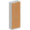 Schäfer Shop Genius TETRIS SOLID kleerkast, 6 ordnerhoogtes, 1 legbord, kledingstang, afsluitbaar, B 800 x D 412 x H 2239 mm, alu wit/beuken
