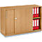 Schäfer Shop Genius TETRIS WOOD armario con puertas correderas, 2 OH, incl. zócalo de acero, An 1200 x P 421 x Al 800 mm, decoración haya