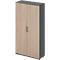 Schäfer Shop Genius TETRIS WOOD draaideurkast, 5 OH, hoogte incl. glijders, B 1000 mm, grafiet/eiken
