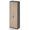 Schäfer Shop Genius TETRIS WOOD draaideurkast, 6 OH, hoogte incl. glijders, B 800 mm, grafiet/eiken