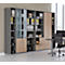 Schäfer Shop Genius TETRIS WOOD draaideurkast, 6 OH, hoogte incl. glijders, B 800 mm, grafiet/eiken