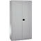 Schäfer Shop Genius tijdschriftenkast FS, 5 OH, afsluitbaar, 10 legborden, 2 geperforeerde legborden, tot 450 kg, B 1055 x D 520 x H 1950 mm, blank aluminium/wit aluminium