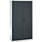 Schäfer Shop Genius tijdschriftenkast FS, 5 OH, afsluitbaar, 10 legborden, 2 geperforeerde legborden, tot 450 kg, B 1055 x D 520 x H 1950 mm, lichtgrijs/antracietgrijs