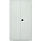 Schäfer Shop Genius tijdschriftenkast FS, 5 OH, afsluitbaar, 10 legborden, 2 geperforeerde legborden, tot 450 kg, B 1055 x D 520 x H 1950 mm, lichtgrijs/lichtgrijs