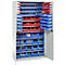 Schäfer Shop Genius tijdschriftenkast, met open vakken, B 1055 x D 520 x H 1950 mm, lichtgrijs
