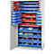 Schäfer Shop Genius tijdschriftenkast, met open vakken, B 1055 x D 520 x H 1950 mm, lichtgrijs