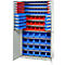 Schäfer Shop Genius tijdschriftenkast, met open vakken, B 1055 x D 520 x H 1950 mm, lichtgrijs
