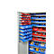 Schäfer Shop Genius tijdschriftenkast, met open vakken, B 1055 x D 520 x H 1950 mm, lichtgrijs