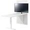 Schäfer Shop Genius Vergadertafel HV Basic, tweetraps elektr. in hoogte verstelbaar, zonder monitor, B 1800, wit