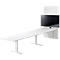 Schäfer Shop Genius Vergadertafel HV Basic, tweetraps elektr. in hoogte verstelbaar, zonder monitor, B 3600, wit