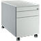 Schäfer Shop Genius Verrijdbaar ladeblok 126, met greepuitsparing B 435 x H 577 mm, blank aluminium/lichtgrijs/lichtgrijs 