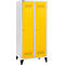Schäfer Shop Genius Vestiaire sur pieds, 2 compartiments, largeur de compartiment 400 mm, serrure à cylindre, jaune colza