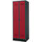 Schäfer Shop Genius Vestiaire sur socle, 2 compartiments, serrure de sécurité à came batteuse, anthracite RAL 7016/rouge