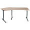 Schäfer Shop Genius Winkelschreibtisch AERO FLEX, elektrisch höhenverstellbar, 135° Winkel rechts, B 2165 mm, Eiche/anthrazit + Memorypanel