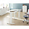Schäfer Shop Genius Winkelschreibtisch AERO FLEX, elektrisch höhenverstellbar, 135° Winkel rechts, B 2165 mm, weiß/weiß + Memorypanel