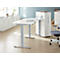 Schäfer Shop Genius Winkelschreibtisch AERO FLEX, elektrisch höhenverstellbar, 135° Winkel rechts, B 2165 mm, weiß/weißalu + Memorypanel