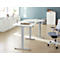 Schäfer Shop Genius Winkelschreibtisch AERO FLEX, elektrisch höhenverstellbar, 135° Winkel rechts, B 2165 mm, weiß/weißalu + Memorypanel