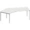 Schäfer Shop Genius Winkelschreibtisch MODENA FLEX 135°, Ansatz links, B 2165 mm, lichtgrau