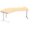 Schäfer Shop Genius Winkelschreibtisch MODENA FLEX 135°, Ansatz links, C-Fuß-Rundrohr, B 2165 mm, ahorn