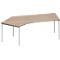 Schäfer Shop Genius Winkelschreibtisch MODENA FLEX 135°, Ansatz links, Eiche/weißaluminium