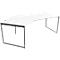 Schäfer Shop Genius Winkelschreibtisch MODENA FLEX, 135°, Bügelfuß, Ansatz links, B, B 2165 mm, weiß