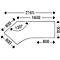 Schäfer Shop Genius Winkelschreibtisch MODENA FLEX, 135° Winkel links, T-Fuß Rechteckrohr, B 2165 x T 800/800 x H 650-850 mm, lichtgrau/weißalu
