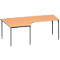 Schäfer Shop Genius Winkelschreibtisch MODENA FLEX 90°, Ansatz links, B 2000 mm, Buche/anthrazit