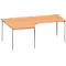 Schäfer Shop Genius Winkelschreibtisch MODENA FLEX 90°,Ansatz links, B 2000 mm, Buche