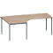 Schäfer Shop Genius Winkelschreibtisch MODENA FLEX 90°, Ansatz links, B 2000 mm, Eiche/anthrazit