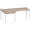 Schäfer Shop Genius Winkelschreibtisch MODENA FLEX 90°, Ansatz links, B 2000 mm, Eiche