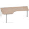 Schäfer Shop Genius Winkelschreibtisch MODENA FLEX 90°, Ansatz links, C-Fuß-Rundrohr, B 2000 mm,Eiche-Dekor/weißalu