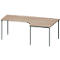 Schäfer Shop Genius Winkelschreibtisch MODENA FLEX 90°, Ansatz rechts, B 2000 mm, Eiche/anthrazit