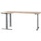Schäfer Shop Genius Winkelschreibtisch Modena Flex, elektrisch höhenverstellbar, 90° Winkel beidseitig, B 2000 x T 1600 mm, Eiche/anthrazit