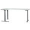 Schäfer Shop Genius Winkelschreibtisch Modena Flex, elektrisch höhenverstellbar, 90° Winkel beidseitig, B 2000 x T 1600 mm, lichtgrau/anthrazit