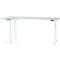 Schäfer Shop Genius Winkelschreibtisch Modena Flex, elektrisch höhenverstellbar, 90° Winkel beidseitig, B 2000 x T 1600 mm, lichtgrau/weiß