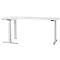 Schäfer Shop Genius Winkelschreibtisch Modena Flex, elektrisch höhenverstellbar, 90° Winkel beidseitig, B 2000 x T 1600 mm, weiß/weißaluminium