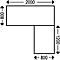 Schäfer Shop Genius Winkelschreibtisch Modena Flex, elektrisch höhenverstellbar, 90° Winkel beidseitig, B 2000 x T 2000 mm, Ahorn/anthrazit