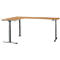 Schäfer Shop Genius Winkelschreibtisch Modena Flex, elektrisch höhenverstellbar, 90° Winkel beidseitig, B 2000 x T 2000 mm, Buche/anthrazit