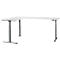 Schäfer Shop Genius Winkelschreibtisch Modena Flex, elektrisch höhenverstellbar, 90° Winkel beidseitig, B 2000 x T 2000 mm, weiß/anthrazit