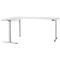 Schäfer Shop Genius Winkelschreibtisch Modena Flex, elektrisch höhenverstellbar, 90° Winkel beidseitig, B 2000 x T 2000 mm, weiß/weißaluminium