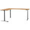 Schäfer Shop Genius Winkelschreibtisch Modena Flex, elektrisch höhenverstellbar, 90° Winkel beidseitig, B 2000 x T 2400 mm, Buche/anthrazit